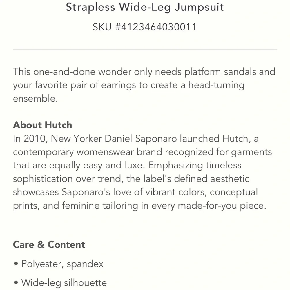 💗Hutch strapless wide leg jumpsuit - Picture 4 of 8